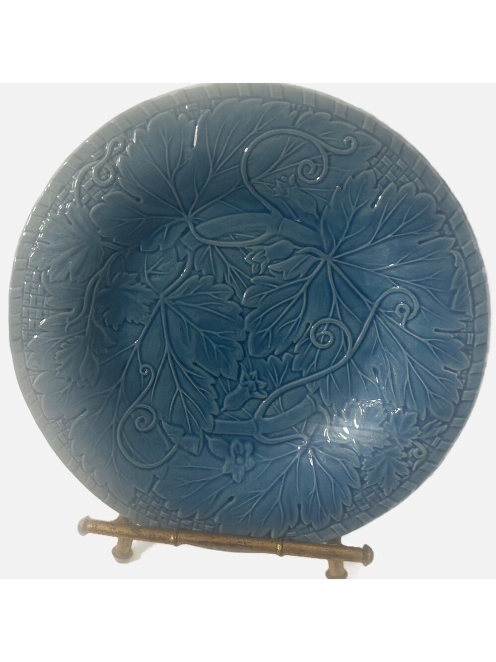 Bordallo Pinheiro Italy Large Ceramic Serving Charger Plate Floral Decorative